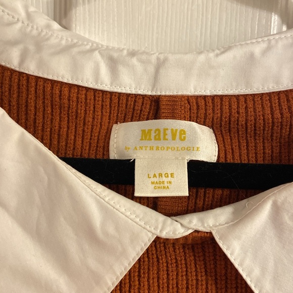 Anthropologie Maeve Textured Twofer Pullover Sweater - Picture 8 of 9